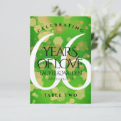 Elegant 66th Titanite Wedding Jubileum Bedankkaart (Staand voorkant)