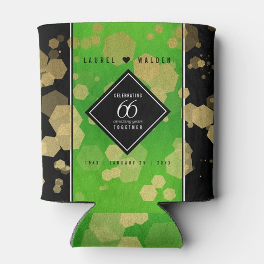 Elegant 66th Titanite Wedding Jubileum Blikjeskoeler (Achterkant)