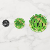 Elegant 66th Titanite Wedding Jubileum Confetti (Voorkanten)