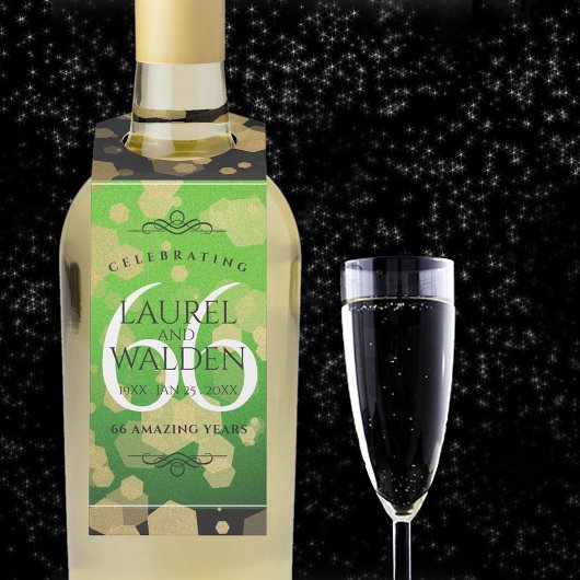 Elegant 66th Titanite Wedding Jubileum Flessenhanger