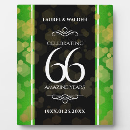 Elegant 66th Titanite Wedding Jubileum Fotoplaat