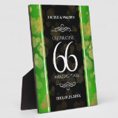 Elegant 66th Titanite Wedding Jubileum Fotoplaat (Zijkant)