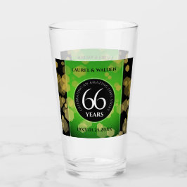 Elegant 66th Titanite Wedding Jubileum Glas