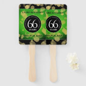 Elegant 66th Titanite Wedding Jubileum Handwaaier (Voorkant en achterkant)