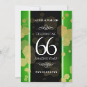 Elegant 66th Titanite Wedding Jubileum Kaart (Voorkant)