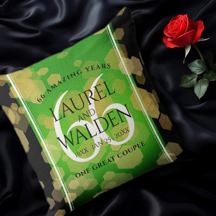 Elegant 66th Titanite Wedding Jubileum Kussen