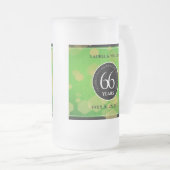 Elegant 66th Titanite Wedding Jubileum Matglas Bierpul (Voorkant rechts)