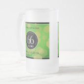 Elegant 66th Titanite Wedding Jubileum Matglas Bierpul (Voorkant links)