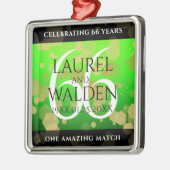 Elegant 66th Titanite Wedding Jubileum Metalen Ornament (Links)