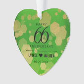 Elegant 66th Titanite Wedding Jubileum Ornament (voorkant)