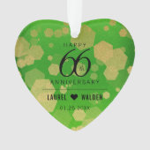 Elegant 66th Titanite Wedding Jubileum Ornament (voorkant)