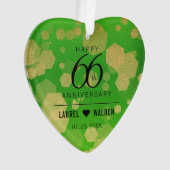 Elegant 66th Titanite Wedding Jubileum Ornament (voorkant)