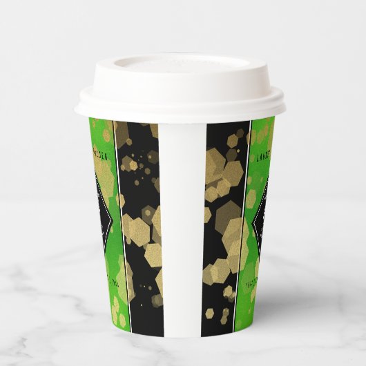 Elegant 66th Titanite Wedding Jubileum Papieren Bekers (Links)