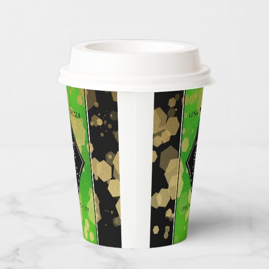 Elegant 66th Titanite Wedding Jubileum Papieren Bekers (Rechts)