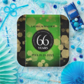 Elegant 66th Titanite Wedding Jubileum Papieren Bordje (Feest)