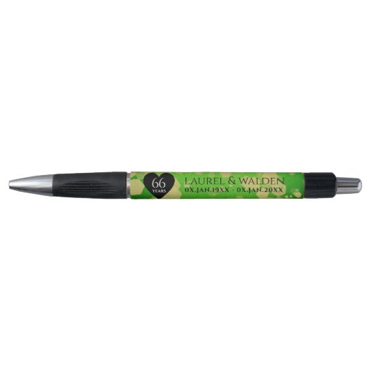 Elegant 66th Titanite Wedding Jubileum Pen (Voorkant)