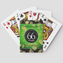 Elegant 66th Titanite Wedding Jubileum Pokerkaarten