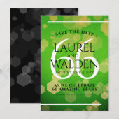 Elegant 66th Titanite Wedding Jubileum Save The Date (Voorkant / Achterkant)