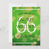 Elegant 66th Titanite Wedding Jubileum Save The Date (Voorkant)