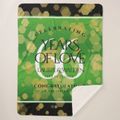 Elegant 66th Titanite Wedding Jubileum Sherpa Deken (Voorkant)