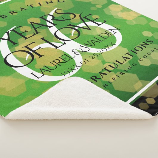 Elegant 66th Titanite Wedding Jubileum Sherpa Deken (3/4)