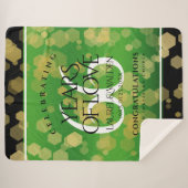 Elegant 66th Titanite Wedding Jubileum Sherpa Deken (Voorkant (horizontaal))