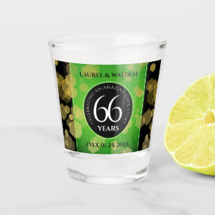Elegant 66th Titanite Wedding Jubileum Shot Glas