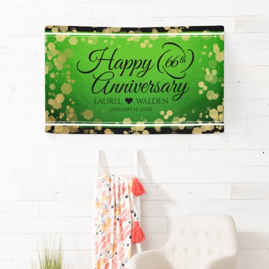 Elegant 66th Titanite Wedding Jubileum Spandoek (Insitu)