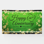 Elegant 66th Titanite Wedding Jubileum Spandoek (Horizontaal)