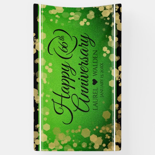 Elegant 66th Titanite Wedding Jubileum Spandoek (Verticaal)