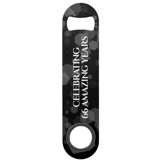 Elegant 66th Titanite Wedding Jubileum Speed Flessenopener (Achterkant)