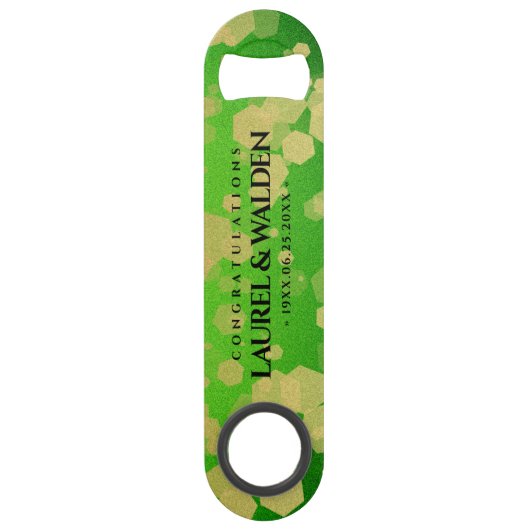 Elegant 66th Titanite Wedding Jubileum Speed Flessenopener (Voorkant)