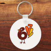 Elegant 67 Turkey Bird Six Seven Silhouette Fall S Sleutelhanger (Voorkant)
