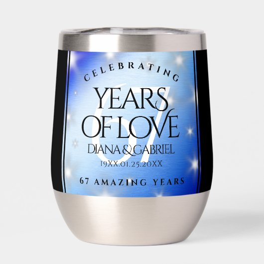 Elegant 67th Star Sapphire Wedding Jubileum (Achterkant)