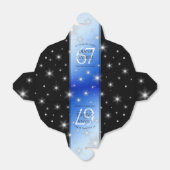 Elegant 67th Star Sapphire Wedding Jubileum Bedankdoosjes (Uitgevouwen)