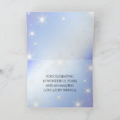 Elegant 67th Star Sapphire Wedding Jubileum Bedankkaart (Binnen)
