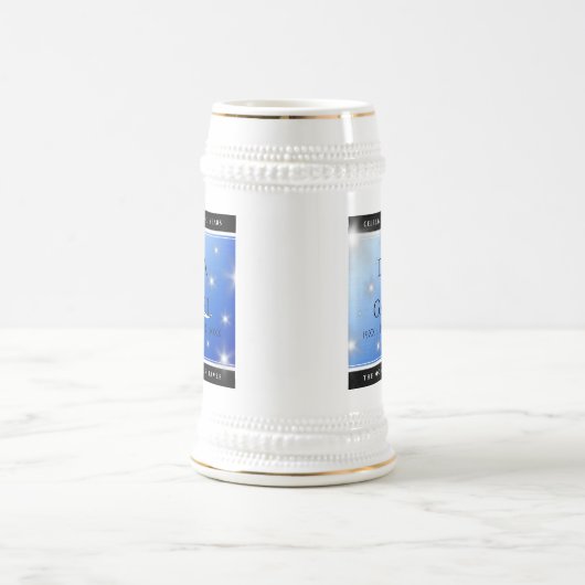 Elegant 67th Star Sapphire Wedding Jubileum Bierpul (Center)