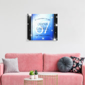 Elegant 67th Star Sapphire Wedding Jubileum Canvas Afdruk (Insitu (Woonkamer))