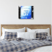 Elegant 67th Star Sapphire Wedding Jubileum Canvas Afdruk (Insitu (Slaapkamer))