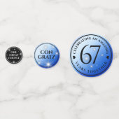Elegant 67th Star Sapphire Wedding Jubileum Confetti (Voorkanten)