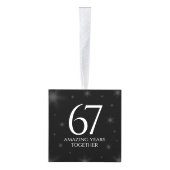 Elegant 67th Star Sapphire Wedding Jubileum Decoratie (Rechts)