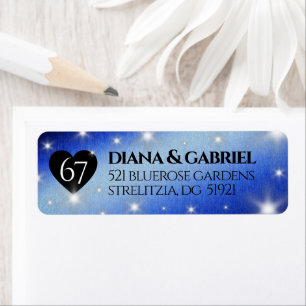 Elegant 67th Star Sapphire Wedding Jubileum Etiket