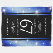 Elegant 67th Star Sapphire Wedding Jubileum Fleece Deken (Voorkant (Horizontaal))