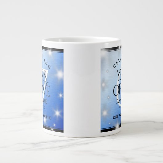 Elegant 67th Star Sapphire Wedding Jubileum Grote Koffiekop (Voorkant)