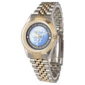 Elegant 67th Star Sapphire Wedding Jubileum Horloge (Gekanteld)