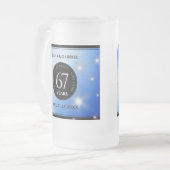 Elegant 67th Star Sapphire Wedding Jubileum Matglas Bierpul (Voorkant links)