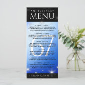 Elegant 67th Star Sapphire Wedding Jubileum Menu (Staand voorkant)
