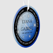Elegant 67th Star Sapphire Wedding Jubileum Ornament (voorkant)
