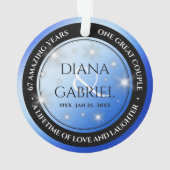 Elegant 67th Star Sapphire Wedding Jubileum Ornament (achterkant)