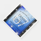 Elegant 67th Star Sapphire Wedding Jubileum Servet (Hoek)